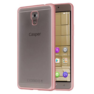 Microsonic Casper Via A1 Plus Kılıf Skyfall Transparent Clear Rose Gold