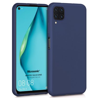 Microsonic Huawei P40 Lite Kılıf Matte Silicone Lacivert