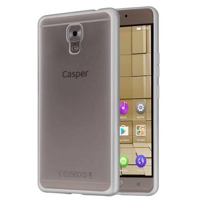 Microsonic Casper Via A1 Plus Kılıf Skyfall Transparent Clear Gümüş