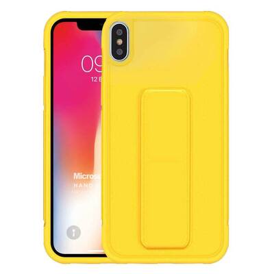 Microsonic Apple iPhone X Kılıf Hand Strap Sarı