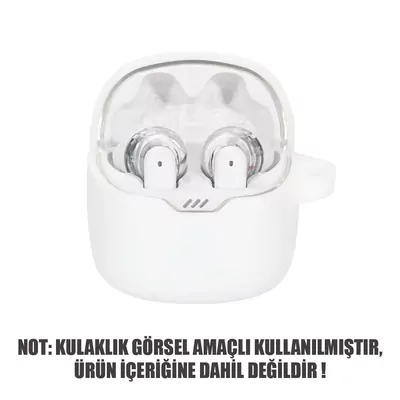 Microsonic JBL Tune Flex 2 Mat Silikon Kılıf Beyaz