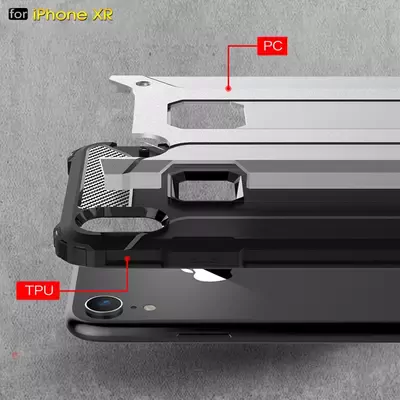 Microsonic Apple iPhone XR (6.1'') Kılıf Rugged Armor Kırmızı