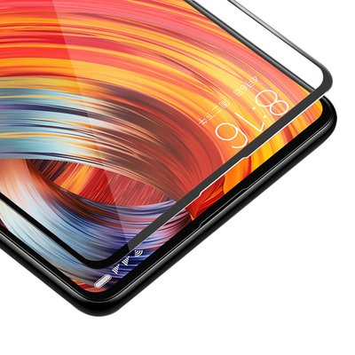 Microsonic Xiaomi Mi Mix 2 Kavisli Temperli Cam Ekran Koruyucu Film Siyah