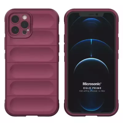 Microsonic Apple iPhone 12 Pro Kılıf Oslo Prime Bordo