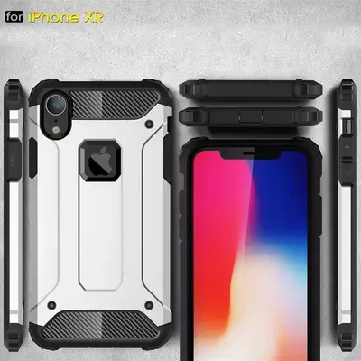 Microsonic Apple iPhone XR (6.1'') Kılıf Rugged Armor Mavi