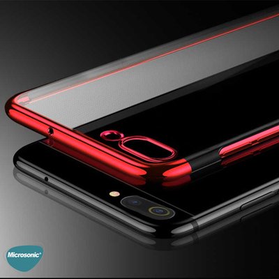 Microsonic Realme C2 Kılıf Skyfall Transparent Clear Gümüş