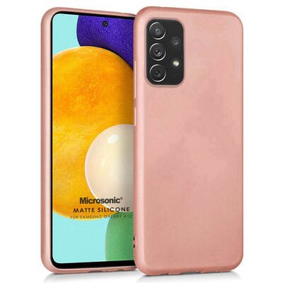 Microsonic Samsung Galaxy A52s Kılıf Matte Silicone Rose Gold