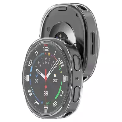 Microsonic Samsung Galaxy Watch 8 44mm Kılıf Ekranı Tam Kaplayan 360 Full Round Soft Silicone Şeffaf
