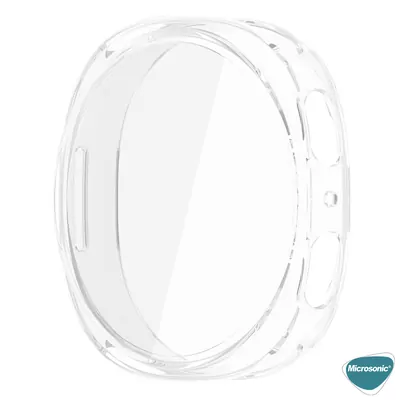Microsonic Samsung Galaxy Watch 8 44mm Kılıf Ekranı Tam Kaplayan 360 Full Round Soft Silicone Şeffaf
