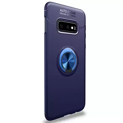 Microsonic Samsung Galaxy S10e Kılıf Kickstand Ring Holder Lacivert