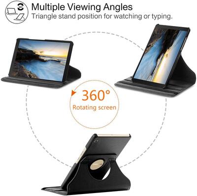 Microsonic Samsung Galaxy Tab A T290 360 Stand Dönerli Kılıf Kırmızı