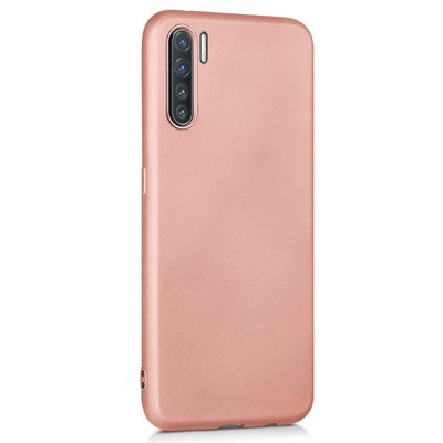 Microsonic Oppo A91 Kılıf Matte Silicone Rose Gold