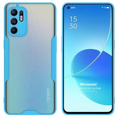 Microsonic Oppo Reno 6 4G Kılıf Paradise Glow Turkuaz