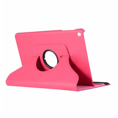 Microsonic Samsung Galaxy Tab A T510 360 Stand Dönerli Kılıf Koyu Pembe