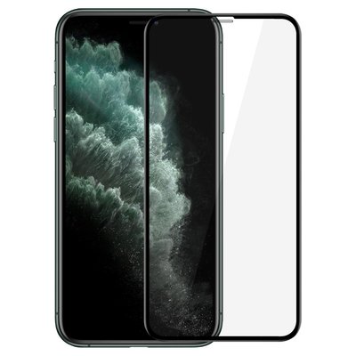 Microsonic Apple iPhone 11 Pro Kavisli Temperli Cam Ekran Koruyucu Film Siyah