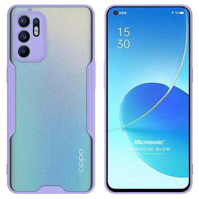 Microsonic Oppo Reno 6 4G Kılıf Paradise Glow Lila