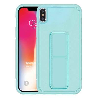 Microsonic Apple iPhone XS Kılıf Hand Strap Turkuaz