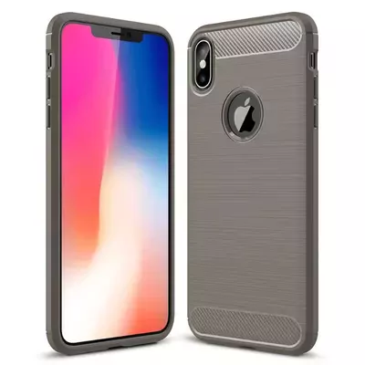 Microsonic Apple iPhone XS Max (6.5'') Kılıf Room Silikon Gri