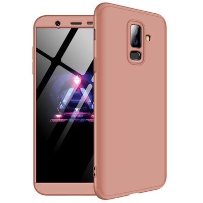 Microsonic Samsung Galaxy J8 Kılıf Double Dip 360 Protective AYS Rose Gold