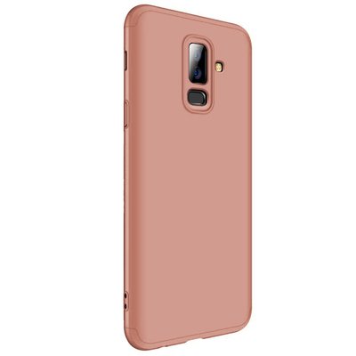 Microsonic Samsung Galaxy J8 Kılıf Double Dip 360 Protective AYS Rose Gold