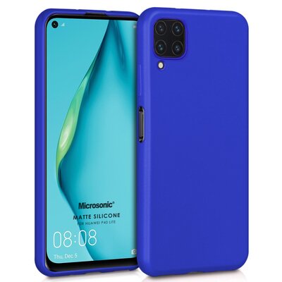 Microsonic Huawei P40 Lite Kılıf Matte Silicone Mavi