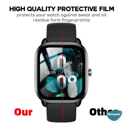 Microsonic Huawei Watch D2 Tam Kaplayan Nano Cam Ekran Koruyucu Siyah