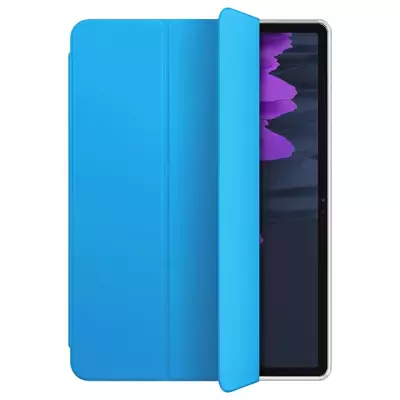 Microsonic Samsung Galaxy Tab S9 Plus X810 Kılıf Slim Translucent Back Smart Cover Mavi