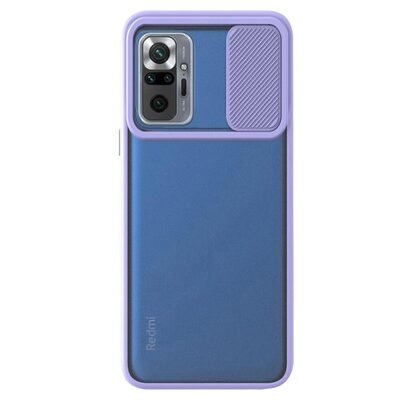 Microsonic Xiaomi Redmi Note 10 Pro Max Kılıf Slide Camera Lens Protection Lila