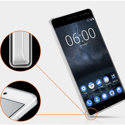 Microsonic Nokia 6 Kılıf Transparent Soft Siyah