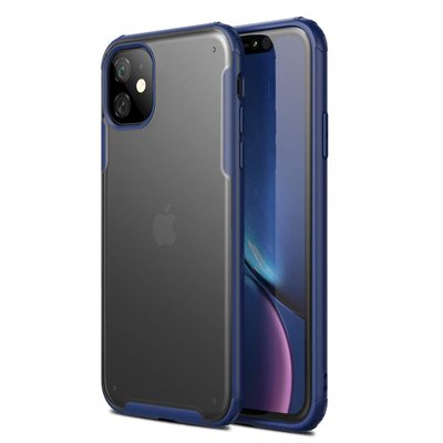 Microsonic Apple iPhone 11 Kılıf Frosted Frame Lacivert