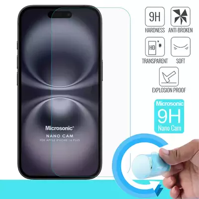 Microsonic Apple iPhone 16 Plus Nano Glass Cam Ekran Koruyucu