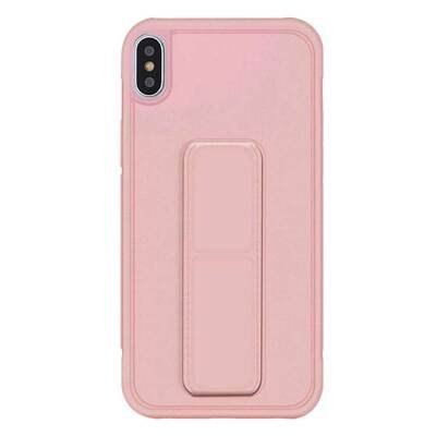 Microsonic Apple iPhone XS Kılıf Hand Strap Rose Gold