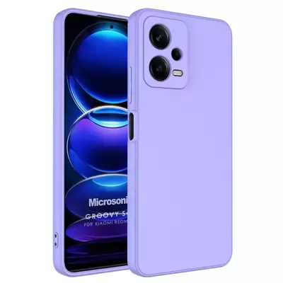 Microsonic Xiaomi Redmi Note 12 Pro Kılıf Groovy Soft Lila