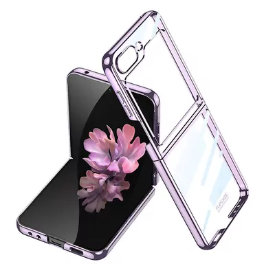 Microsonic Samsung Galaxy Z Flip 7 FE Kılıf Shell Platinum Lila