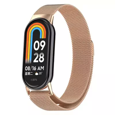 Microsonic Xiaomi Mi Band 8 Milanese Loop Kordon Rose Gold