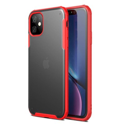 Microsonic Apple iPhone 11 Kılıf Frosted Frame Kırmızı