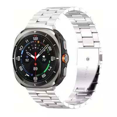 Microsonic Samsung Galaxy Watch 8 Classic 46mm Metal Stainless Steel Kordon Gümüş