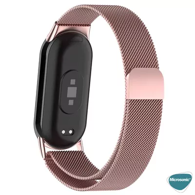 Microsonic Xiaomi Mi Band 8 Milanese Loop Kordon Pembe