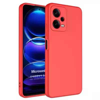 Microsonic Xiaomi Redmi Note 12 Pro Kılıf Groovy Soft Kırmızı