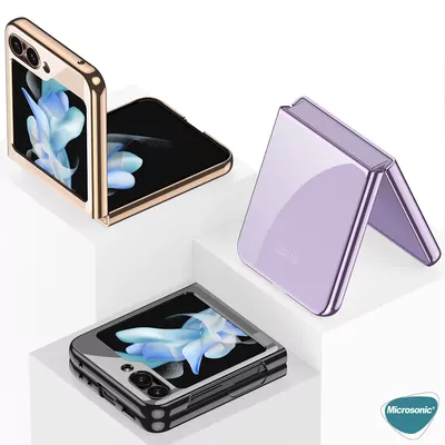 Microsonic Samsung Galaxy Z Flip 7 FE Kılıf Shell Platinum Siyah