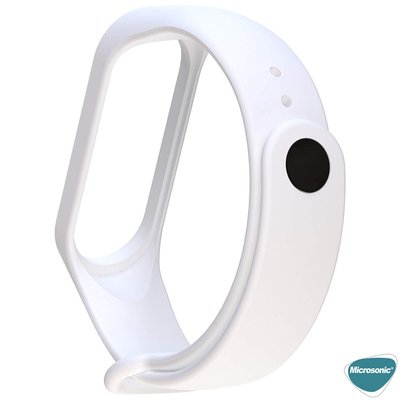 Microsonic Xiaomi Mi Band 5 Silikon Kordon Beyaz