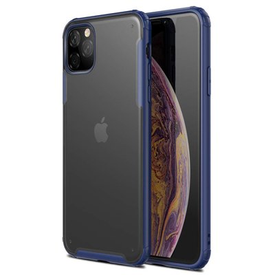 Microsonic Apple iPhone 11 Pro Kılıf Frosted Frame Lacivert