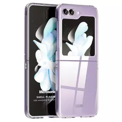 Microsonic Samsung Galaxy Z Flip 7 FE Kılıf Shell Platinum Şeffaf