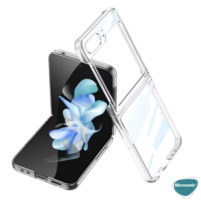 Microsonic Samsung Galaxy Z Flip 7 FE Kılıf Shell Platinum Şeffaf