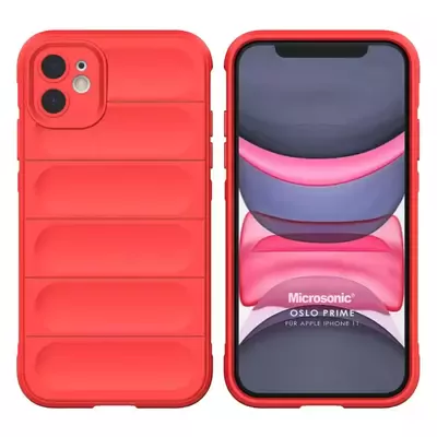 Microsonic Apple iPhone 11 Kılıf Oslo Prime Kırmızı