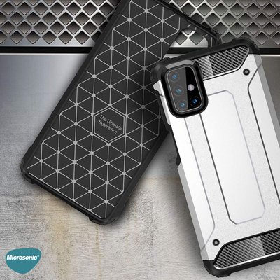 Microsonic Samsung Galaxy M31s Kılıf Rugged Armor Kırmızı