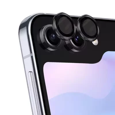 Microsonic Samsung Galaxy Z Flip 7 FE Tekli Kamera Lens Koruma Camı Siyah