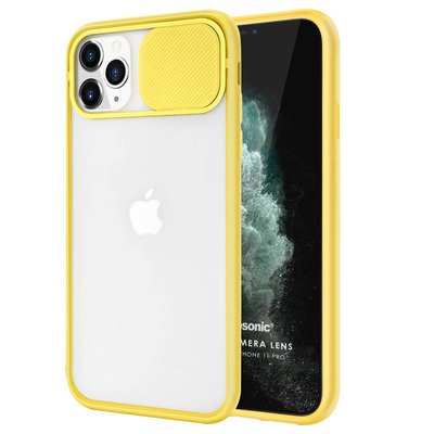 Microsonic Apple iPhone 11 Pro Kılıf Slide Camera Lens Protection Sarı