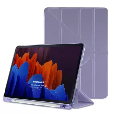 Microsonic Samsung Galaxy Tab A9 Plus Kılıf Origami Pencil Lila