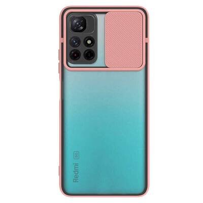 Microsonic Xiaomi Redmi Note 11 4G Kılıf Slide Camera Lens Protection Pembe